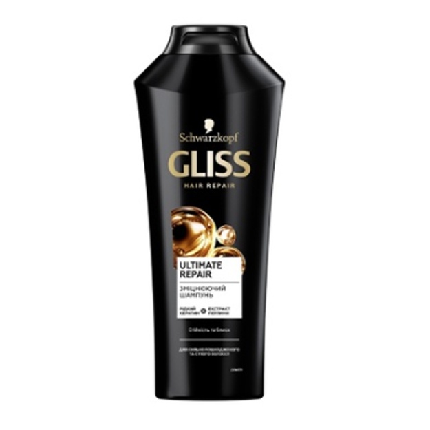 Шампунь для волос GLISS Ultimate Repair для укрепления, 370 мл