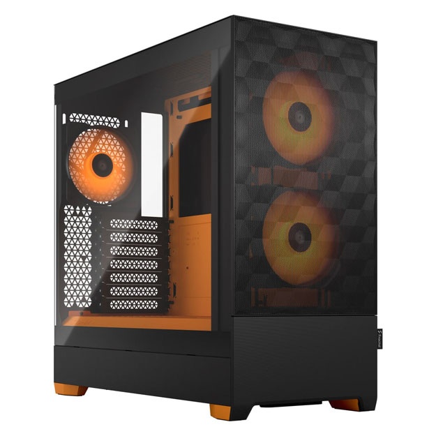 Компьютерный корпус Fractal Pop Air RGB - Orange Core TG Clear Tint