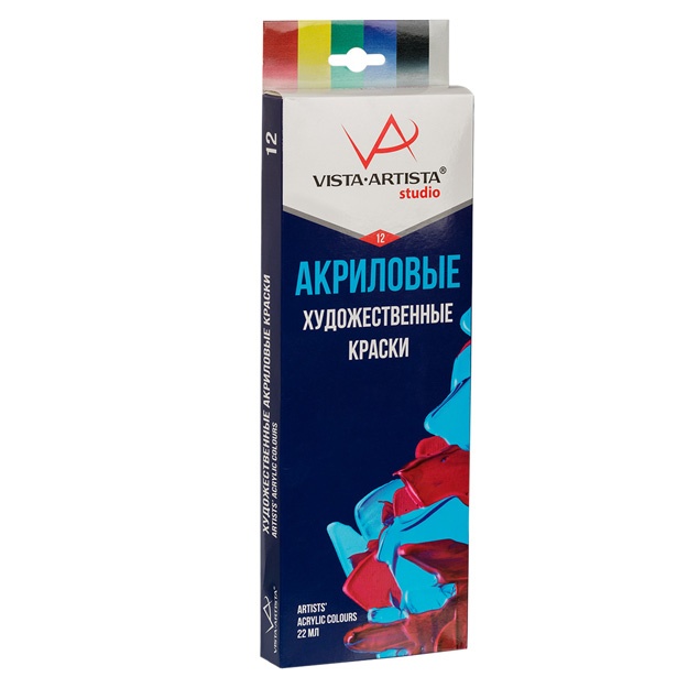 Краска акриловая Vista-Artista Studio набор VAAP-2212 12 цв
