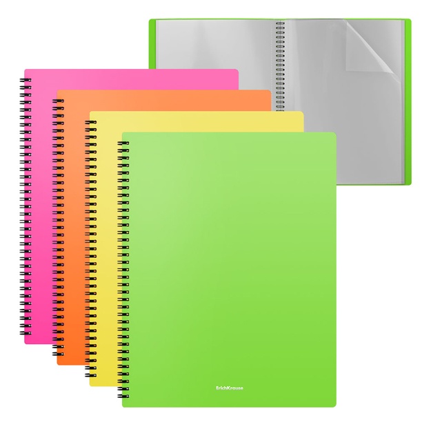 Spiral plastik fayl papkasi ErichKrause Matt Neon (49954)