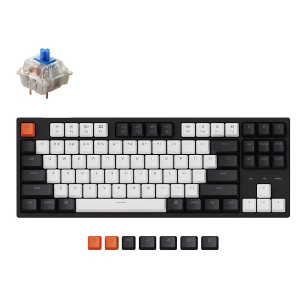 Mexanik klaviatura Keychron C1 HotSwap Gateron Switch RGB Blue Russian Layout