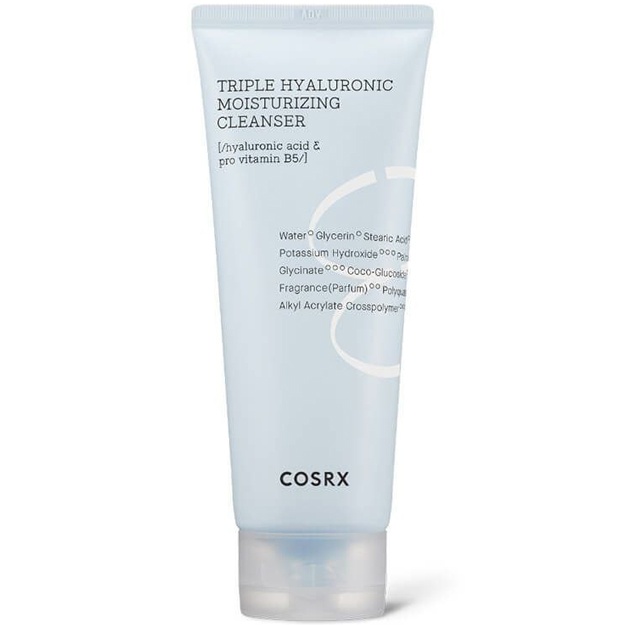 Gialuron kislotasi kompleksi bilan tozalovchi ko‘pik Cosrx Hydrium Triple Hyaluronic Moisturizing Cleanser 150ml