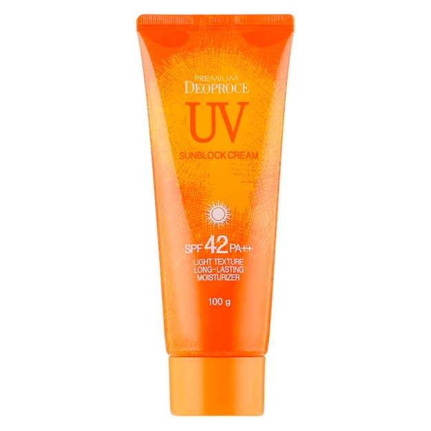 Quyoshdan himoya qiluvchi krem Premium Deoproce UV Sunblock Cream SPF 42 PA++ 100g