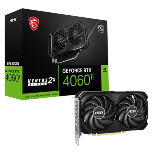 Videokarta MSI 8GB GeForce RTX4060Ti VENTUS 2X BLACK