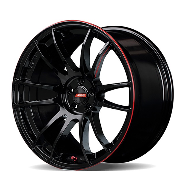 Diska mashina uchun R15 R123 Gloss Balck red lip 4*100 ET35 CB56.5 4 ta