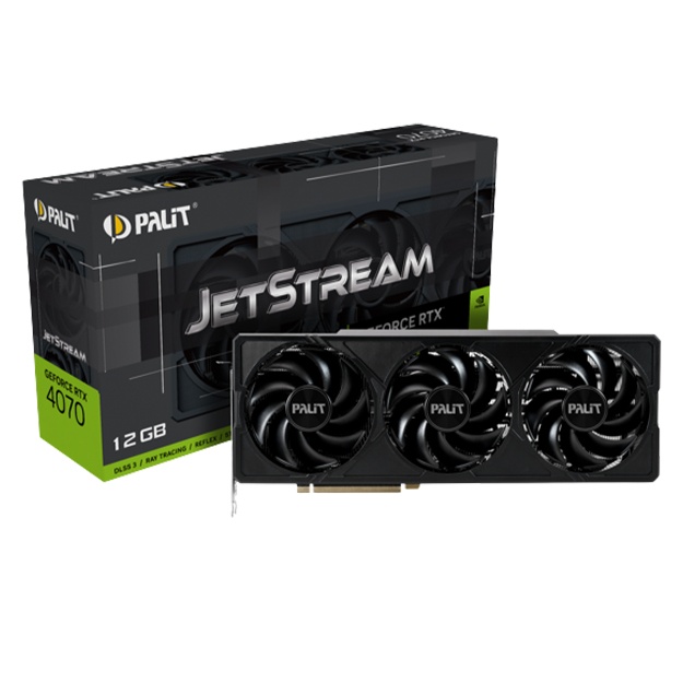 Видеокарта Palit 12GB GeForce RTX4070 JETSTREAM GDDR6X 192bit 3-DP HDMI