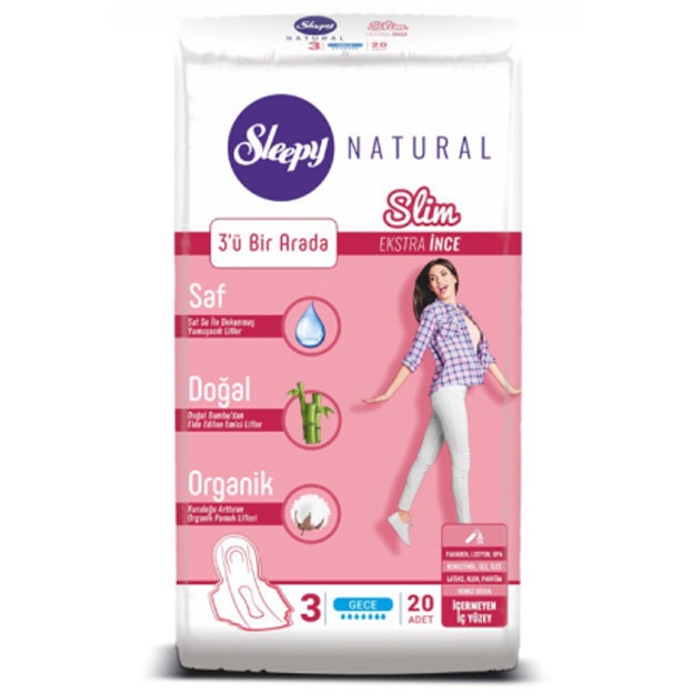 SLEEPY Женские прокладки "SLIM" (Night) №3 (20шт)