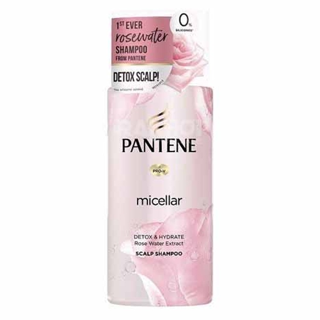 Pantene Micellar Detox & Hydrate atirgul suvi bosh terisi uchun shampun 300 ml