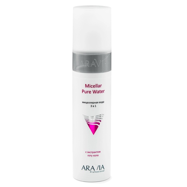 Gotu kola ekstrakti bilan 3da1 mitselyar suv Aravia Professional Micellar Pure Water 250ml