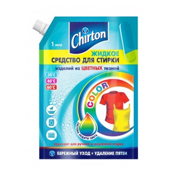Suyuq yuvish vositasi Chirton (doy-pak) rangli matolar uchun 1000ml