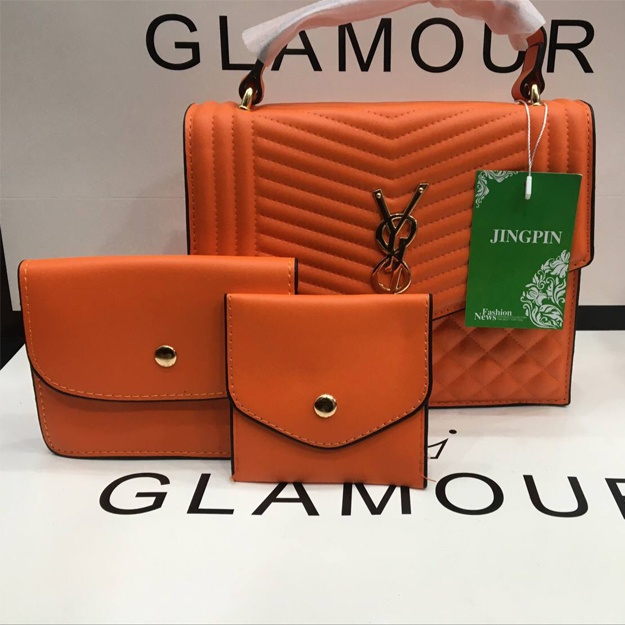Женская Сумка Yves Saint Laurent (Кошелёк) АРТ 2354 оранжевый