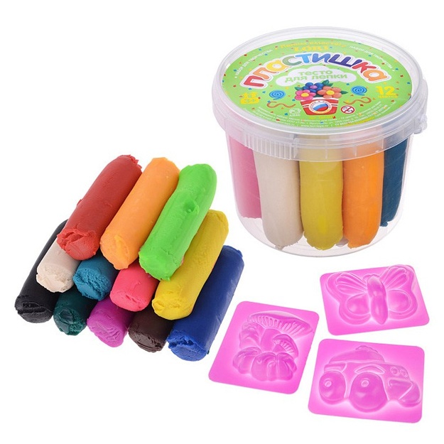 Ijod uchun to‘plam. Modellashtirish xamiri. Plastishka Lori №3 12 rang (Tdl-003)