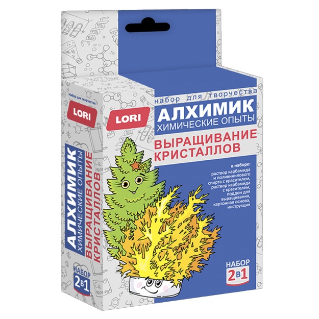Химические опыты 2в1 "Выращивание кристаллов" Lori Оп-038