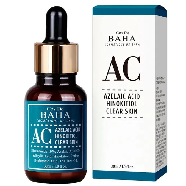 Azelaik kislota bilan sarum. Azelaic acid hinokitiol clear skin serum (AC), 30 ml.
