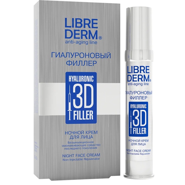 LIBREDERM Gialuronik 3D to‘ldiruvchi tungi yuz kremi 30 ml 4620002184902