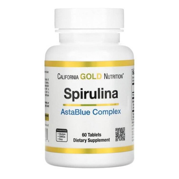 Spirulina bilan kompleks California Gold Nutrition AstaBlue