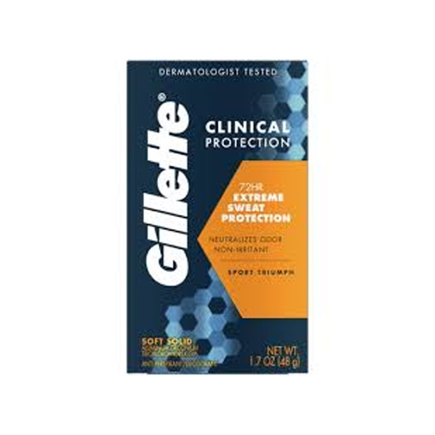 Yumshoq qattiq antiperspirant dezodorant Gillette Clinical Protection Sport Triumph