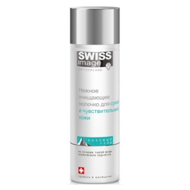 Quruq va sezgir teri uchun yumshoq tozalovchi sut, Swiss Image 200ml