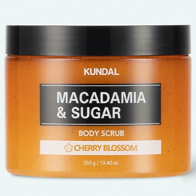 Badan uchun skrab Kundal Macadamia & Sugar Cherry Blossom Body Scrub 550g