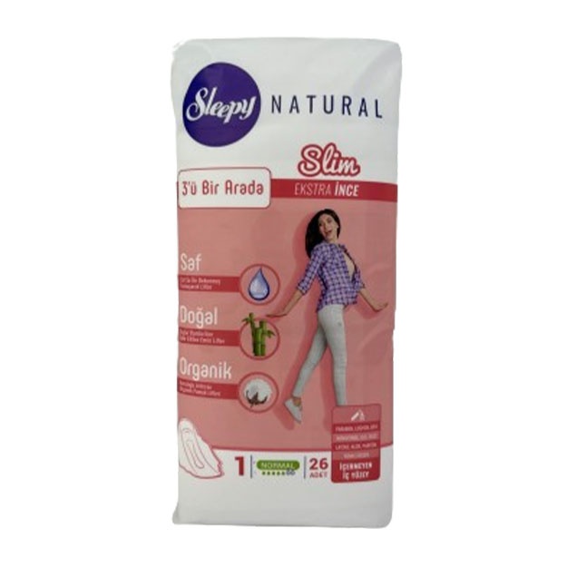 SLEEPY ayollar prokladkalari «SLIM» (Oddiy) №1 (26 dona)
