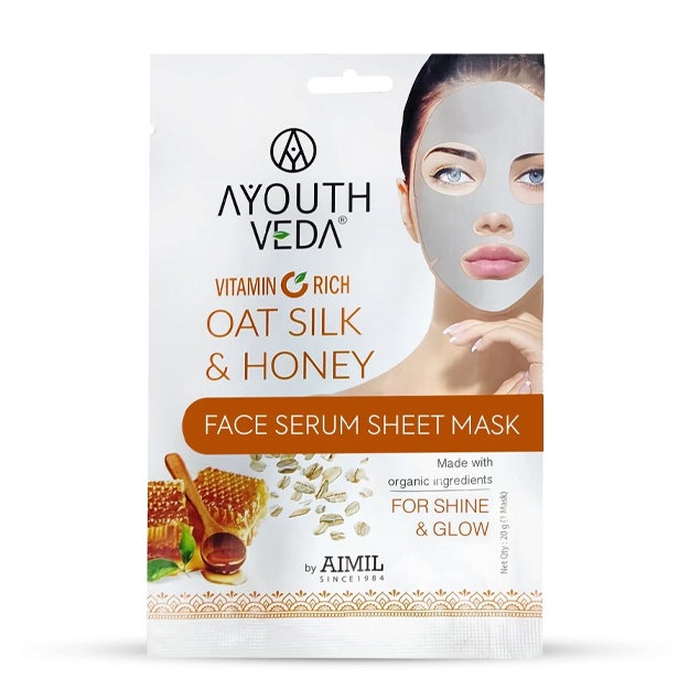 Тканевая маска-сыворотка для лица Ayouthveda Oat Silk & Honey 20г