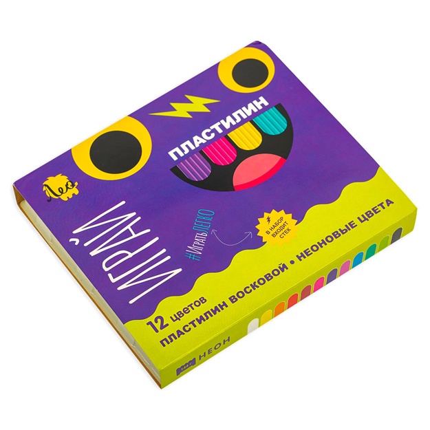 Plastilin mumli. Neon ranglar Leo LPMCF-0112 12rang