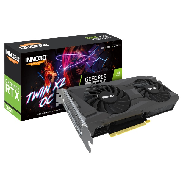 Videokarta Inno3D 8GB GeForce RTX 3050 TWIN X2 128Bit GDDR6