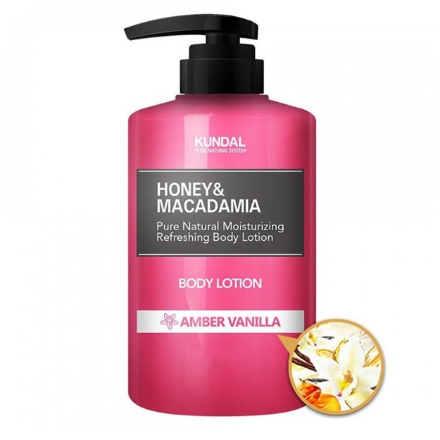 Tana uchun loson Kundal Honey & Makadamia Pure Body Lotion AMBER VANILLA - 500ml