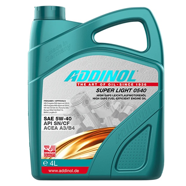 Dvigatel moyi Addinol Super Light 0540, 5W-40 4l