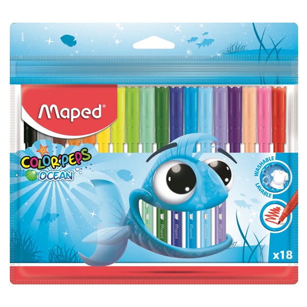Flomasterlar Maped Color'Peps Ocean 18rang (845721)