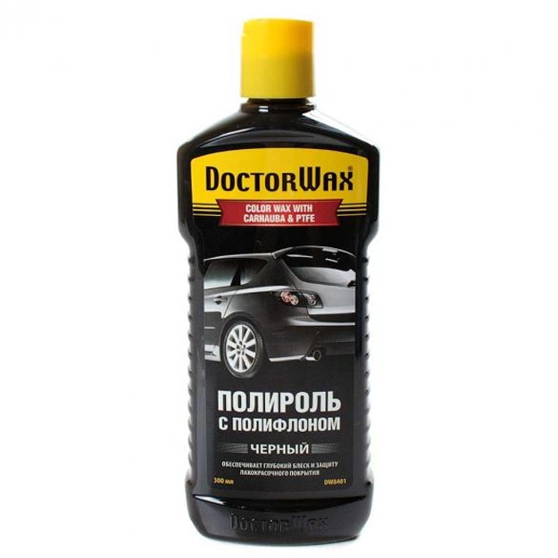 Poliflon bilan rangli jilo berish pastasi DoctorWax 8401 300ml (qora)
