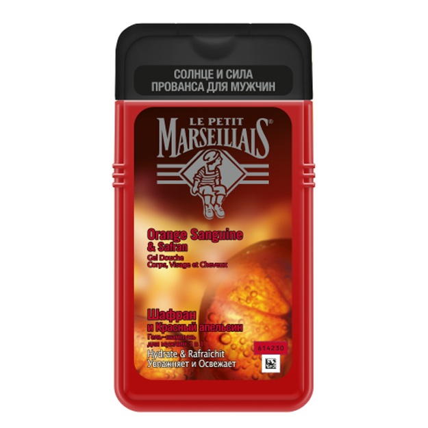Erkaklar uchun shampun gel "Safron va qon apelsin" - Le Petit Marseillais 250ml