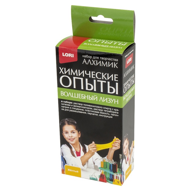 Kimyoviy tajribalar. Sehrli shilimshiq sariq Lori Op-048