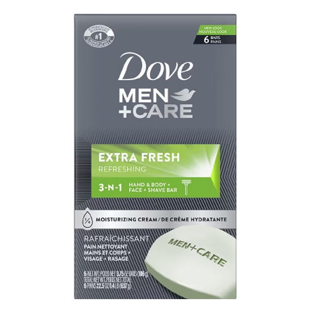 Очищающее мыло 3 в 1 для тела, лица и бритья Extra Fresh