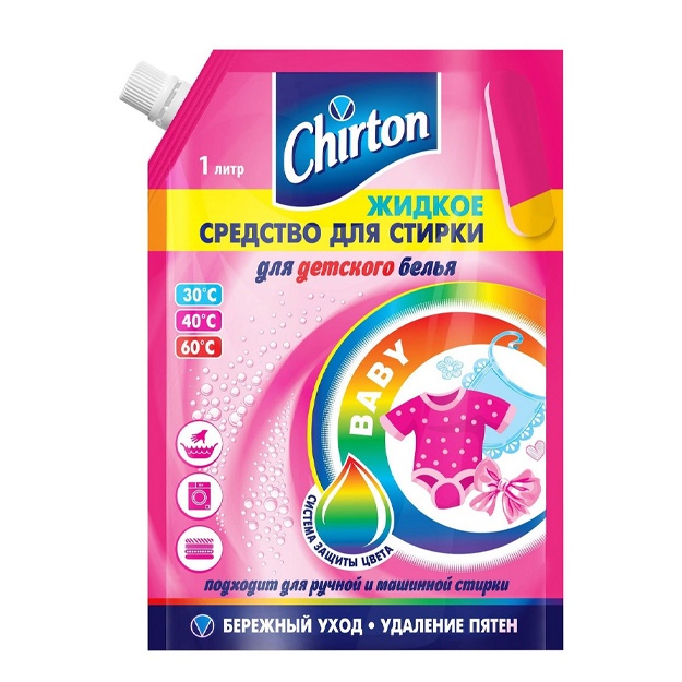 Suyuq yuvish vositasi Chirton (doy-pak) bolalar kiyimlari uchun 1000ml