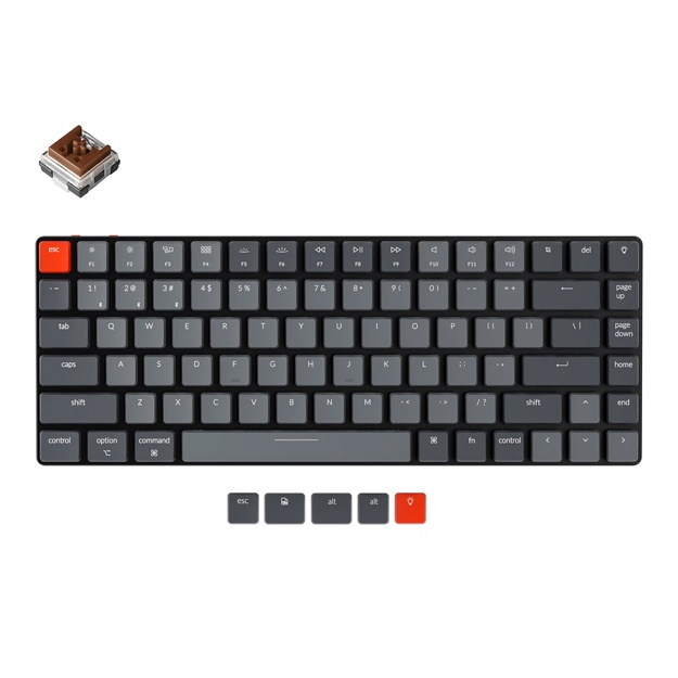 Беспроводная механическая клавиатура Keychron K3 Low Profile HotSwap White LED Brown Russian Layout