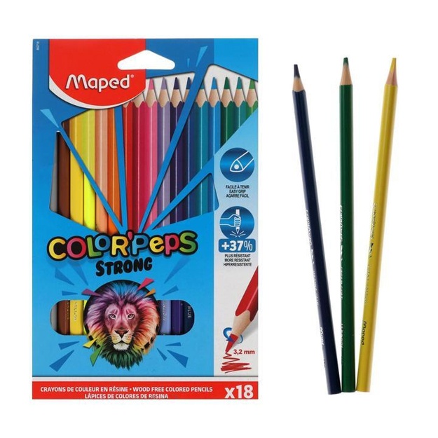 Qalamlar 18 rang, Maped Solor Peps Strong, plastik 862718