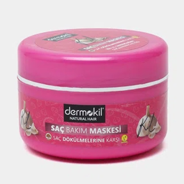 Sarimsoq va loy bilan Dermokil sochni parvarish qilish niqobi, 300 ml