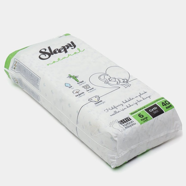 Детские подгузники Sleepy Natural Jumbo, №6, 15-25 кг, 40 шт