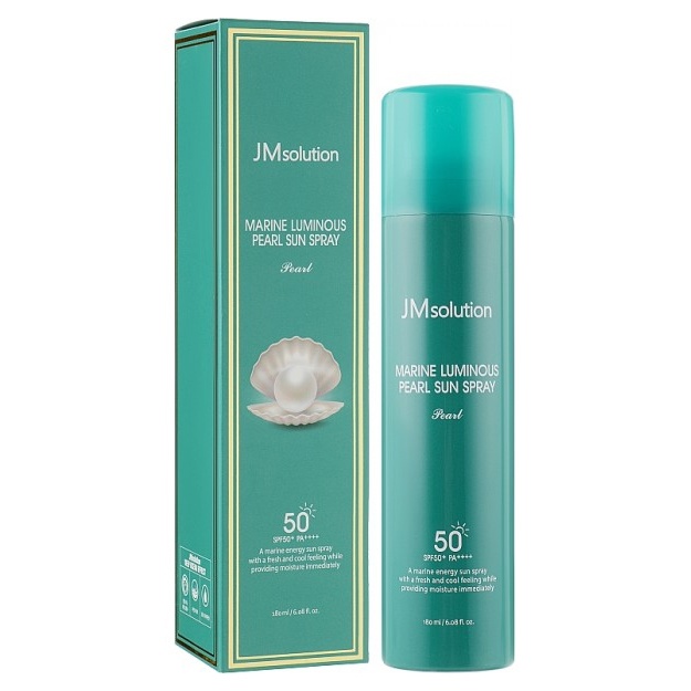 Solntsezaschitniy sprey s jemchugom JM Solution Marine Luminous Pearl Sun Spray SPF50+ 180ml