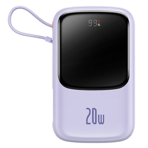 Tashqi batareya Baseus Qpow Pro Fast Charge 20W 10000 mAh Lightning Binafsha (PPQD020005)