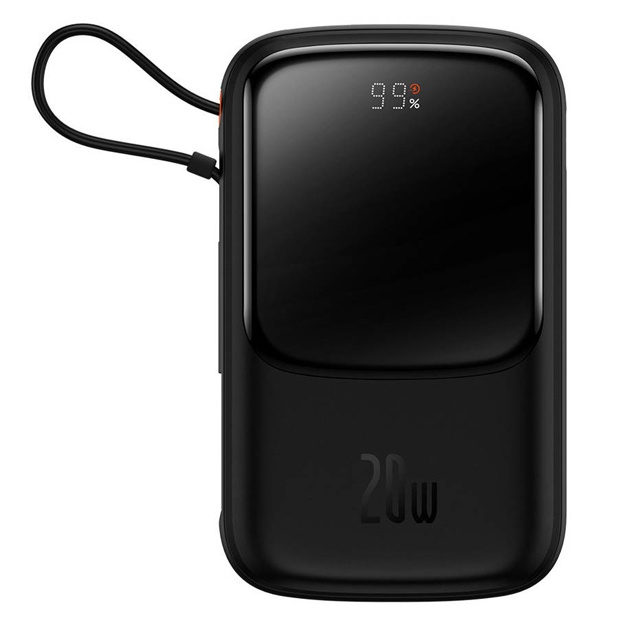 Tashqi batareya Baseus Qpow Pro Fast Charge 20W 10000 mAh Lightning Qora (PPQD020001)