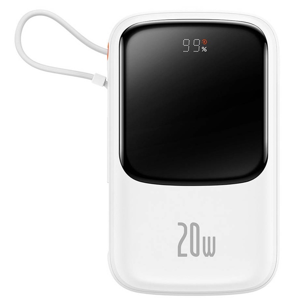 Tashqi batareya Baseus Qpow Pro Fast Charge 20W 10000 mAh Lightning Oq (PPQD020002)