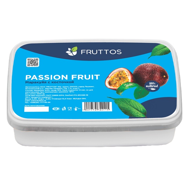 Muzlatilgan meva pyuresi Fruttos Passion Fruit 1 kg