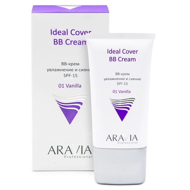 Yuz uchun namlovchi BB-krem Aravia Professional Ideal Cover BB-Cream SPF-15 50ml 01 vanil