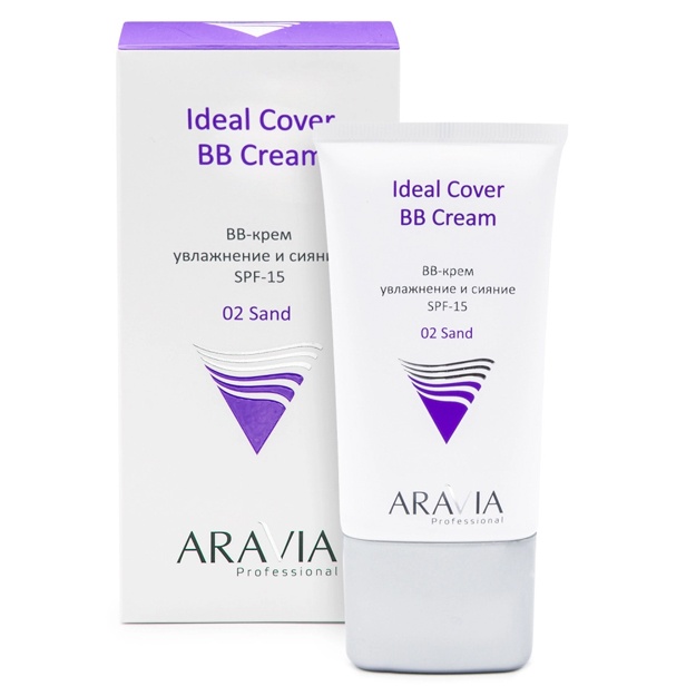Yuz uchun namlovchi BB-krem Aravia Professional Ideal Cover BB-Cream SPF-15 50ml 02 qumli