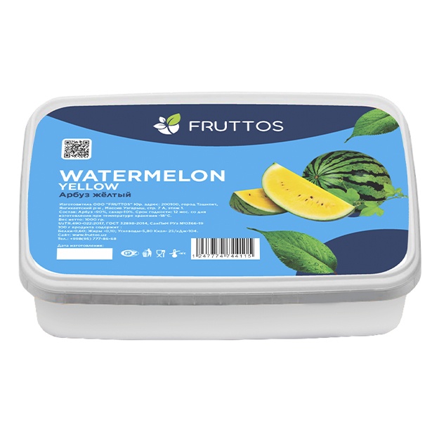 Muzlatilgan meva pyuresi Fruttos Sariq tarvuz 250 gr