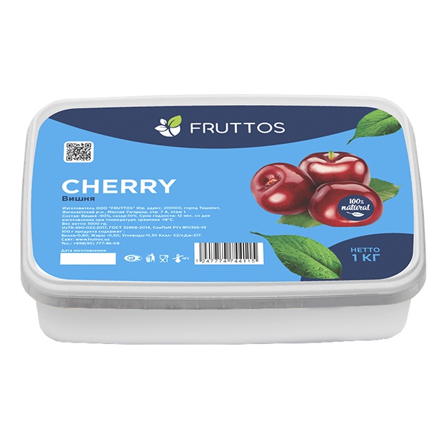 Muzlatilgan meva pyuresi Fruttos Olcha 1 kg
