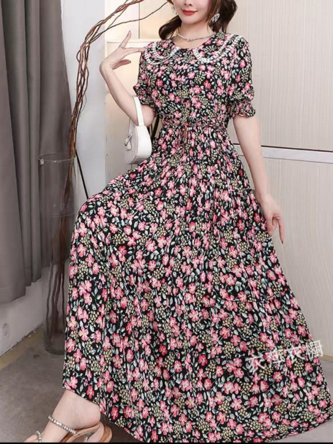 Qisqa yengli ayollar ko‘ylagi ART 685223 pushti 4XL
