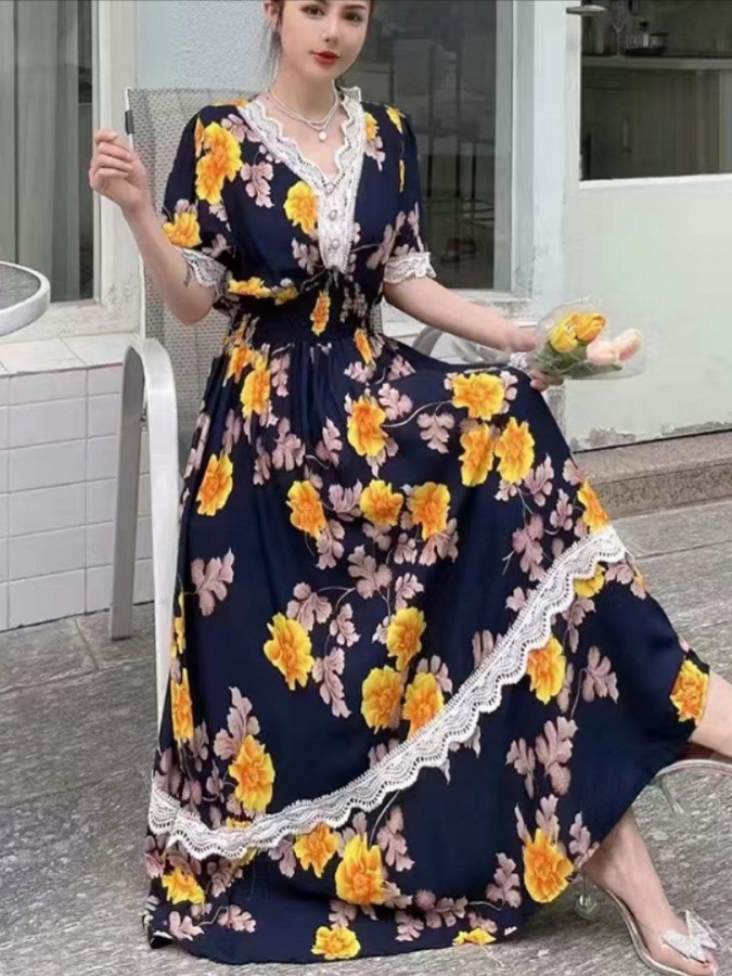 Oq to‘rli ayollar ko‘ylagi ART 8524563 L sariq